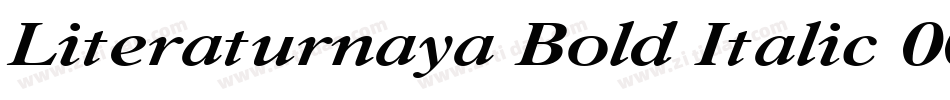 Literaturnaya Bold Italic 001.001字体转换